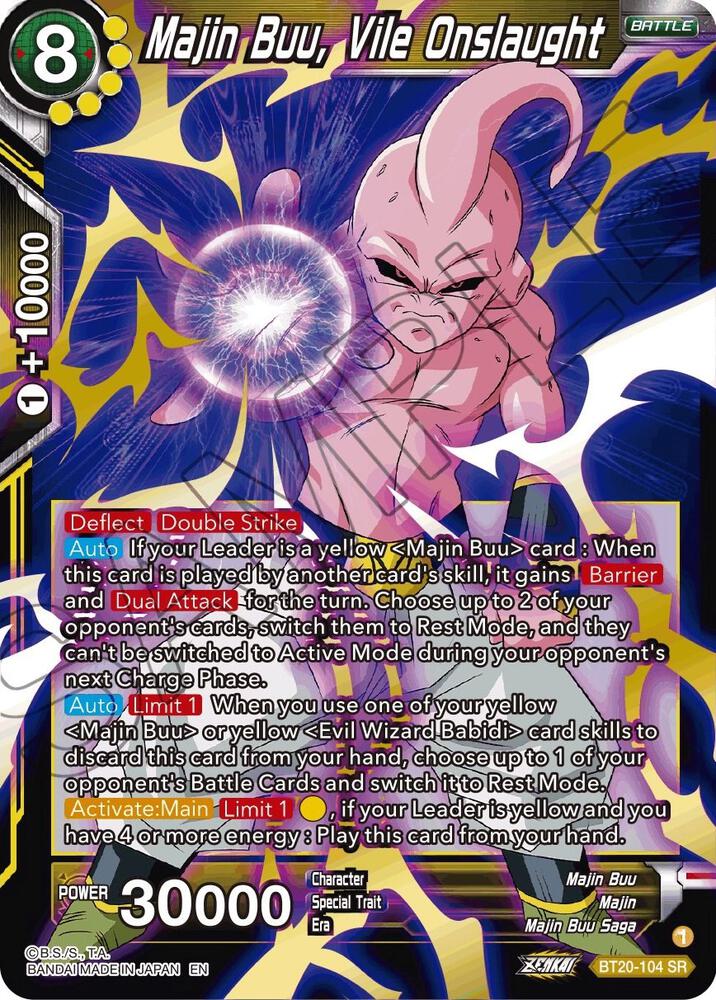 Majin Buu, Vile Onslaught BT20-104 card from Power Absorbed