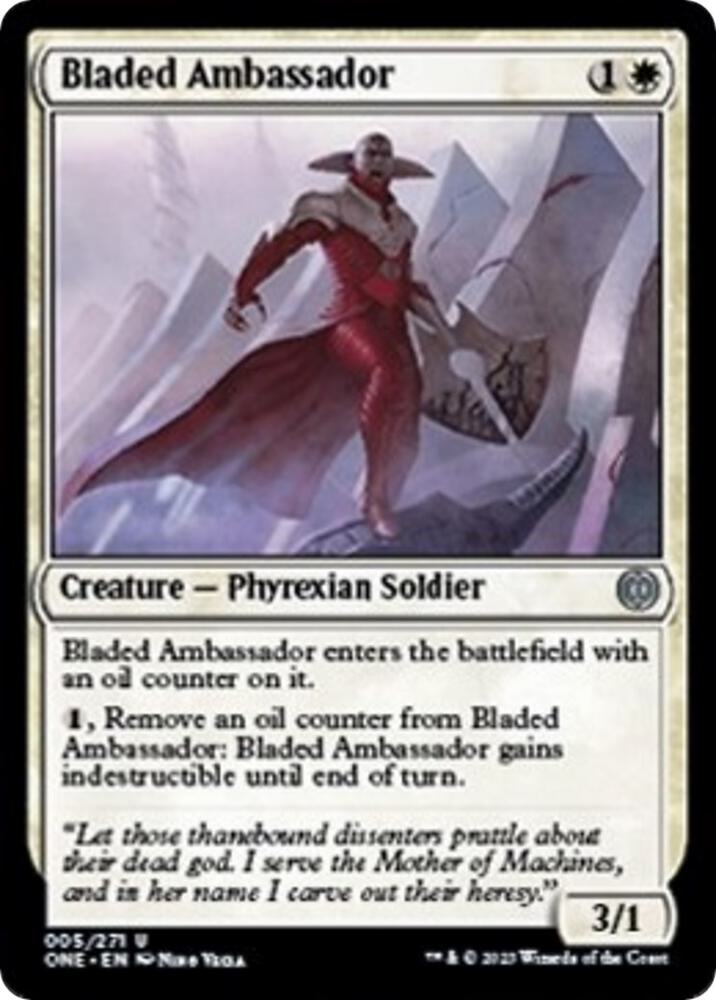 Bladed Ambassador 5 card from Phyrexia: All Will Be One