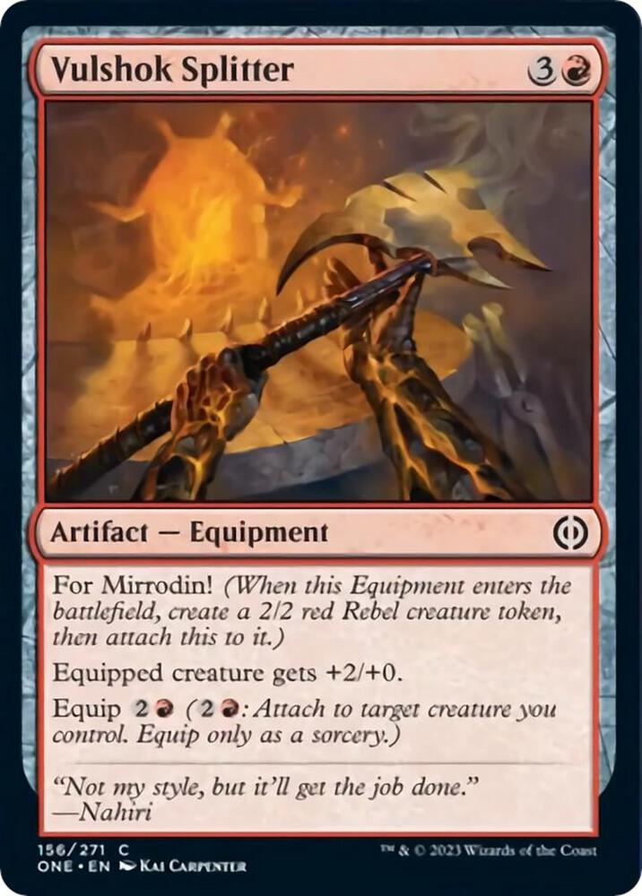 Vulshok Splitter 156 card from Phyrexia: All Will Be One