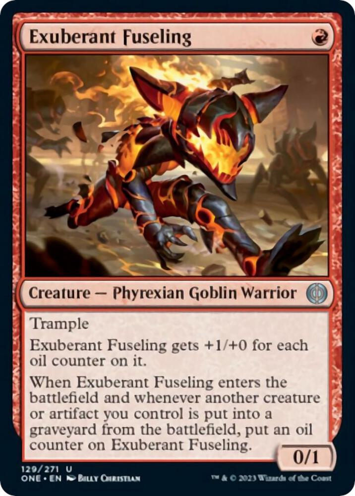 Exuberant Fuseling 129 card from Phyrexia: All Will Be One
