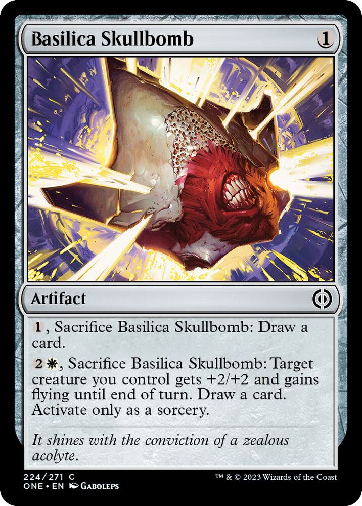 Basilica Skullbomb 224 card from Phyrexia: All Will Be One