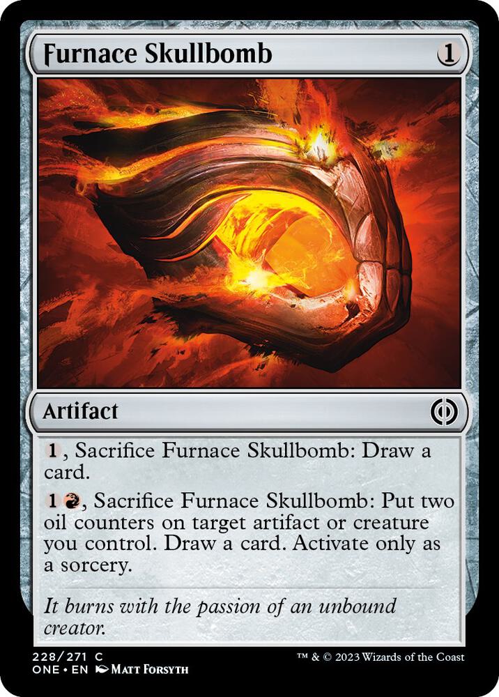 Furnace Skullbomb 228 card from Phyrexia: All Will Be One