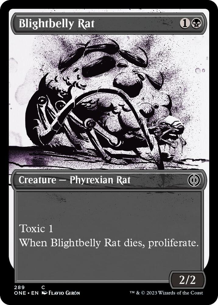 Blightbelly Rat (Showcase) 289 card from Phyrexia: All Will Be One