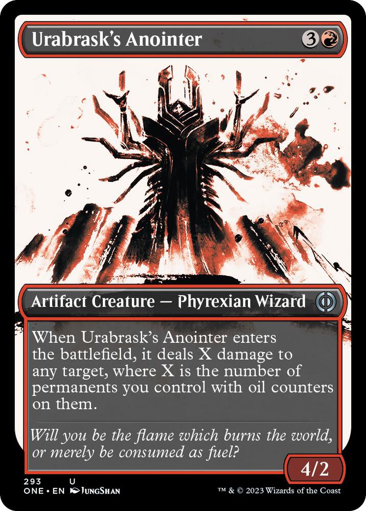 Urabrask's Anointer (Showcase) 293 card from Phyrexia: All Will Be One