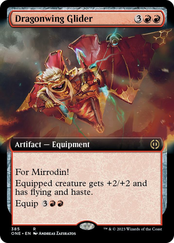 Dragonwing Glider (Extended Art) 385 card from Phyrexia: All Will Be One