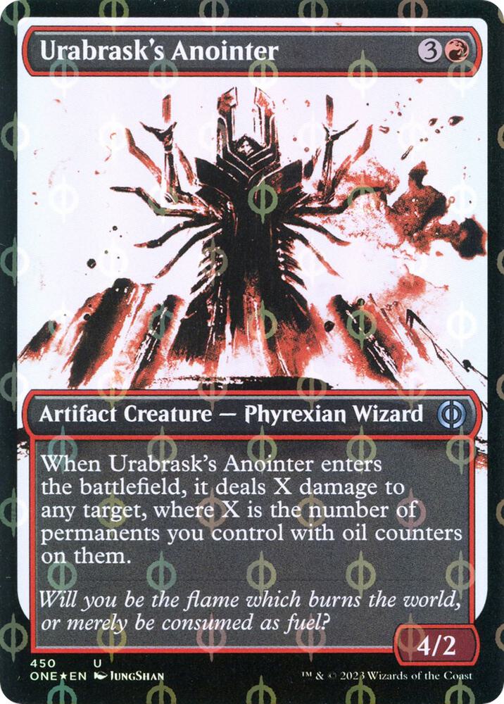 Urabrask's Anointer (Showcase) (Step-and-Compleat Foil) 450 card from Phyrexia: All Will Be One