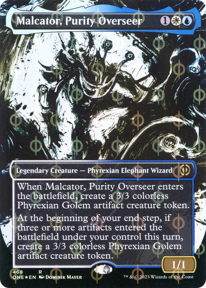 Malcator, Purity Overseer (Showcase) (Step-and-Compleat Foil) 468 card from Phyrexia: All Will Be One