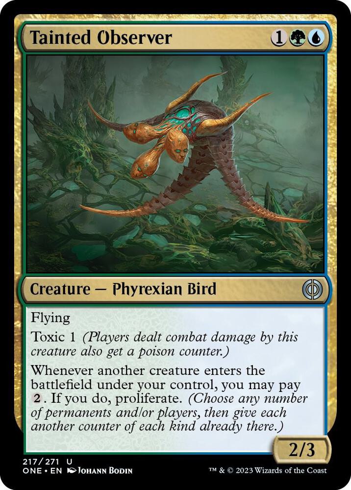 Tainted Observer 217 card from Phyrexia: All Will Be One