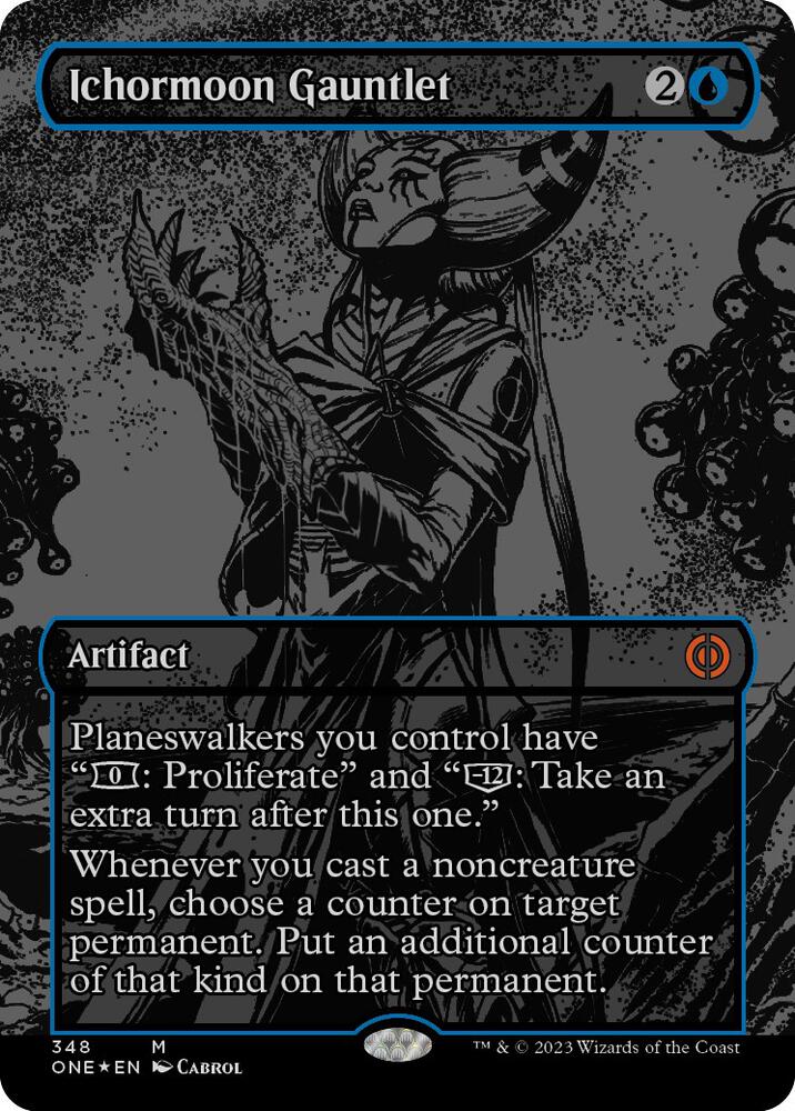 Ichormoon Gauntlet (Oil Slick Raised Foil) 348 card from Phyrexia: All Will Be One