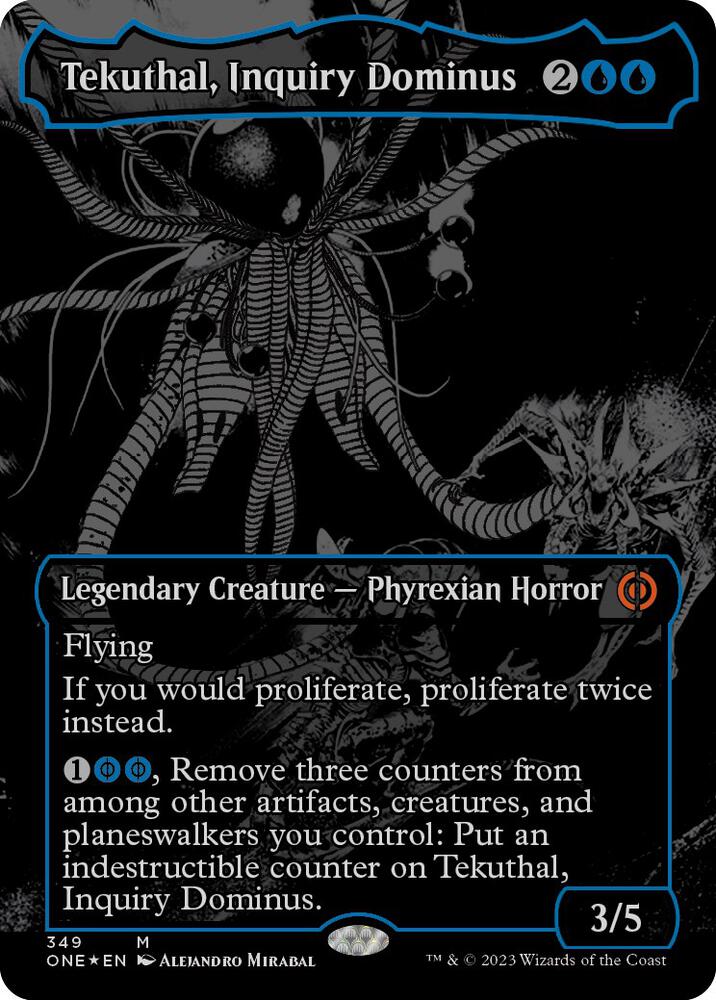 Tekuthal, Inquiry Dominus (Oil Slick Raised Foil) 349 card from Phyrexia: All Will Be One