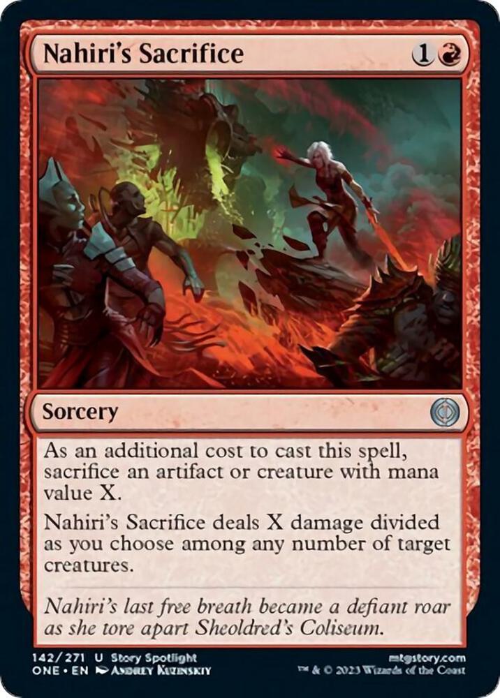 Nahiri's Sacrifice 142 card from Phyrexia: All Will Be One