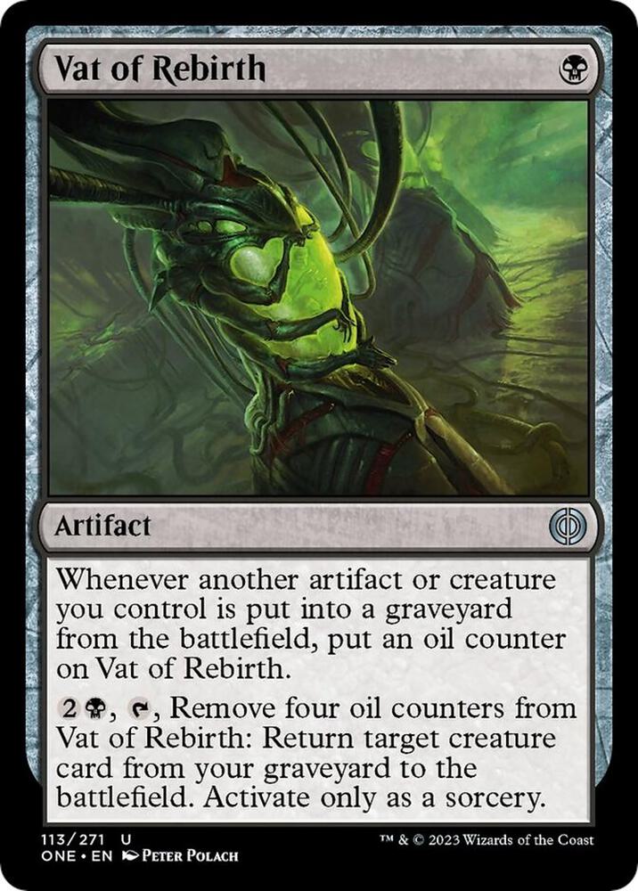 Vat of Rebirth 113 card from Phyrexia: All Will Be One