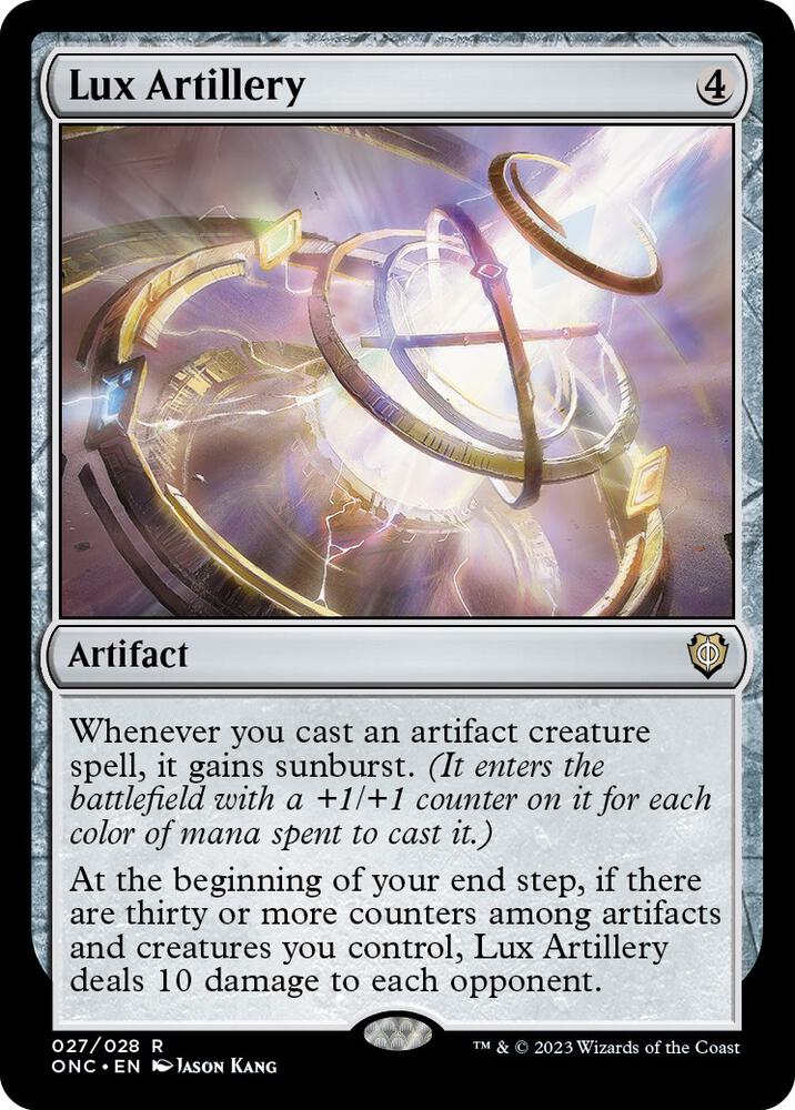 Lux Artillery 27 card from Commander: Phyrexia: All Will Be One