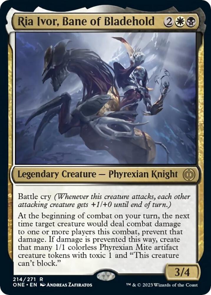 Ria Ivor, Bane of Bladehold 214 card from Phyrexia: All Will Be One