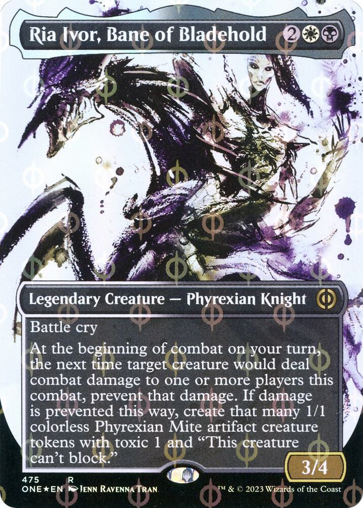Ria Ivor, Bane of Bladehold (Showcase) (Step-and-Compleat Foil) 475 card from Phyrexia: All Will Be One