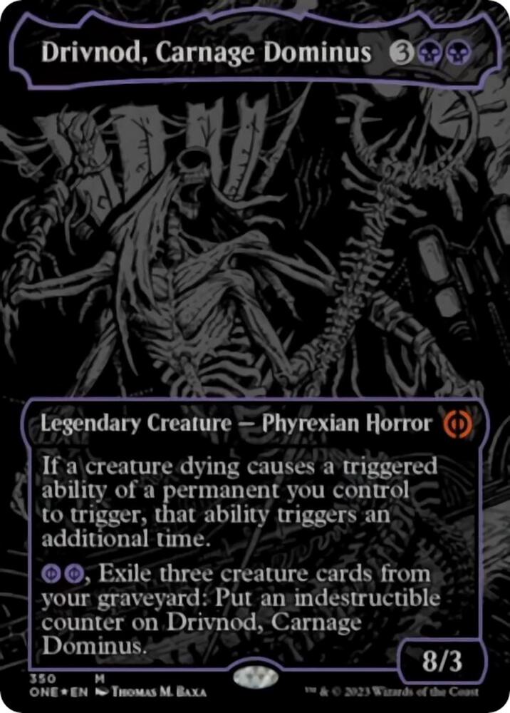 Drivnod, Carnage Dominus (Oil Slick Raised Foil) 350 card from Phyrexia: All Will Be One