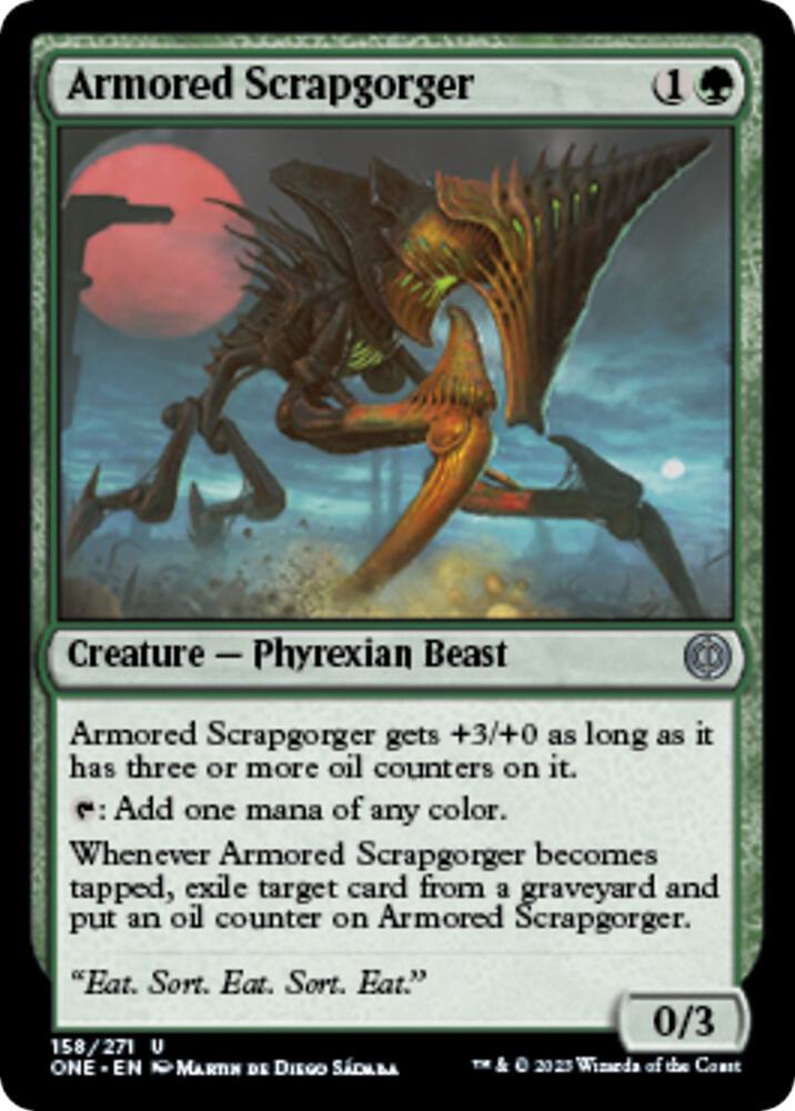 Armored Scrapgorger 158 card from Phyrexia: All Will Be One