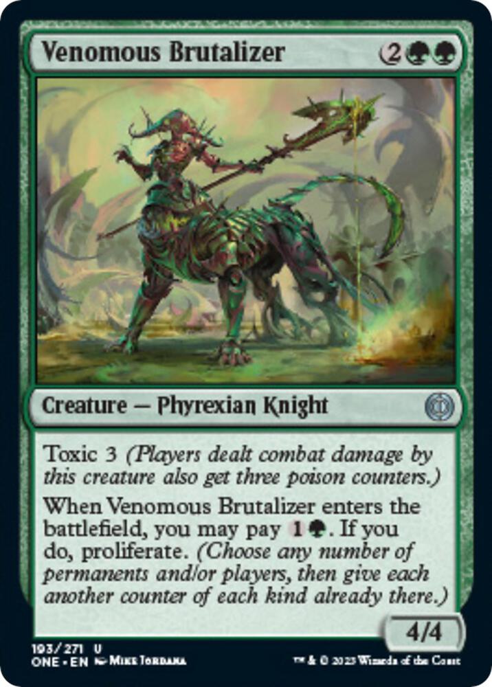 Venomous Brutalizer 193 card from Phyrexia: All Will Be One