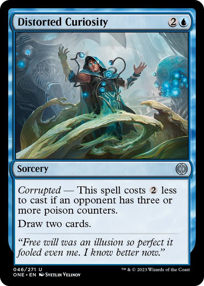 Distorted Curiosity 46 card from Phyrexia: All Will Be One