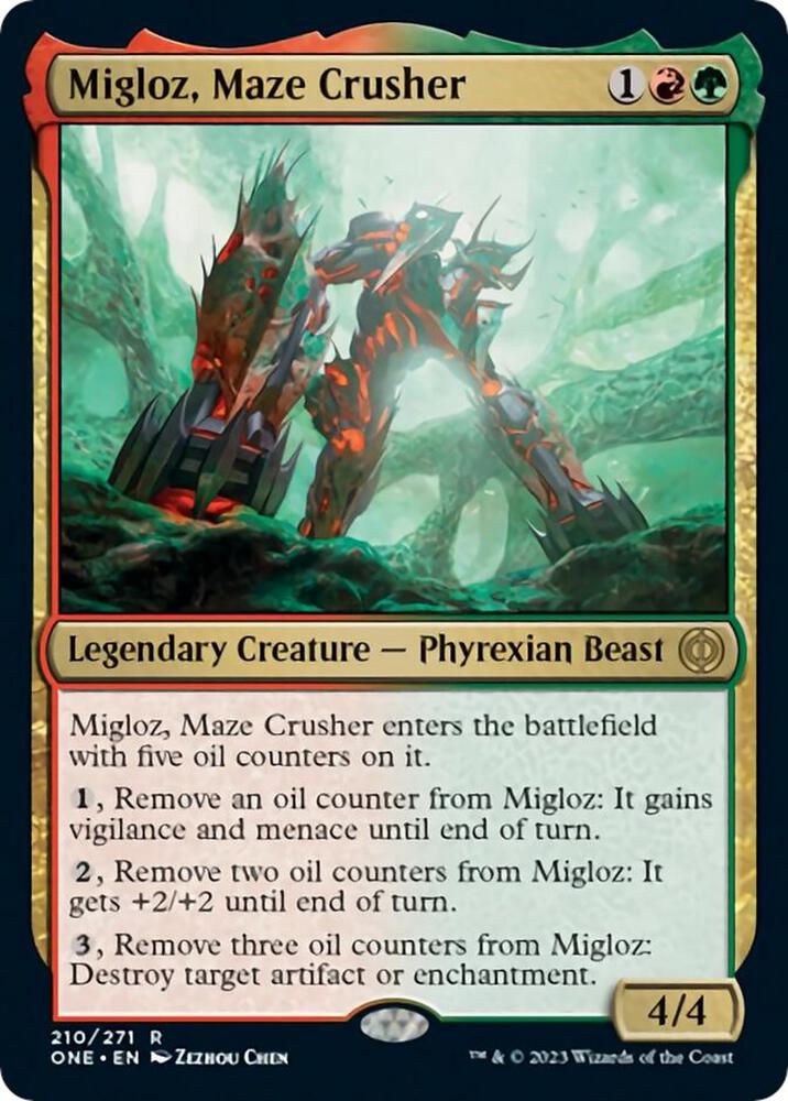 Migloz, Maze Crusher 210 card from Phyrexia: All Will Be One