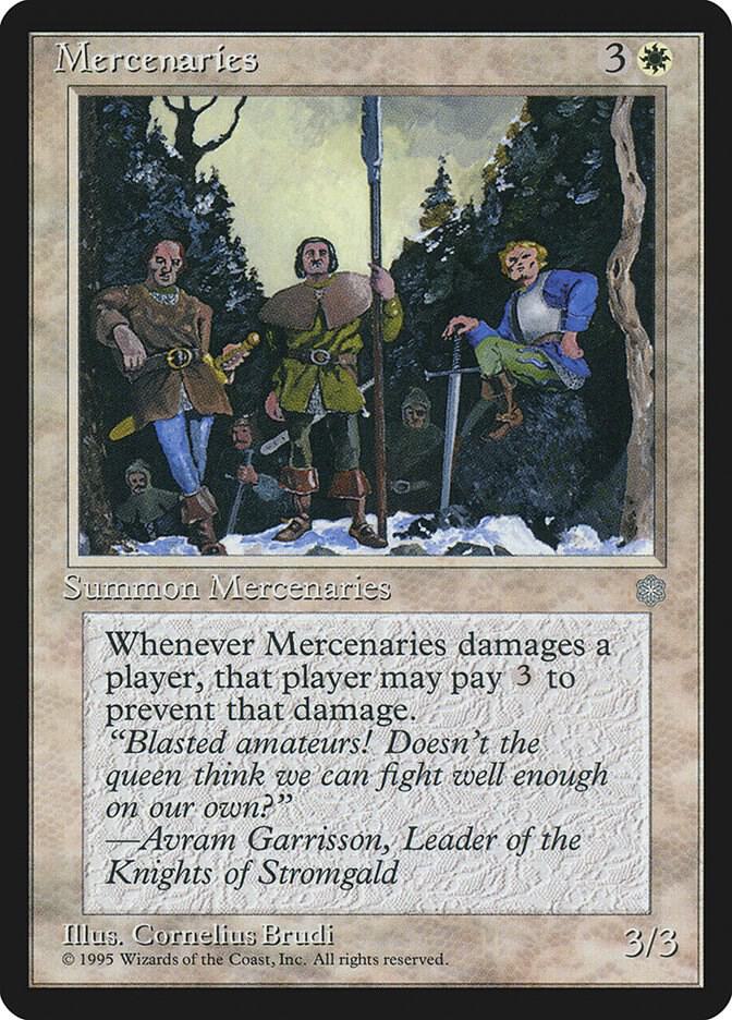 Mercenaries card from Ice Age