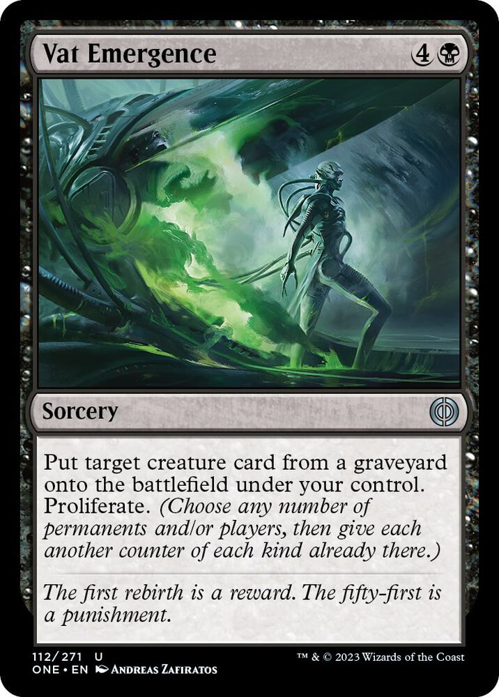 Vat Emergence 112 card from Phyrexia: All Will Be One