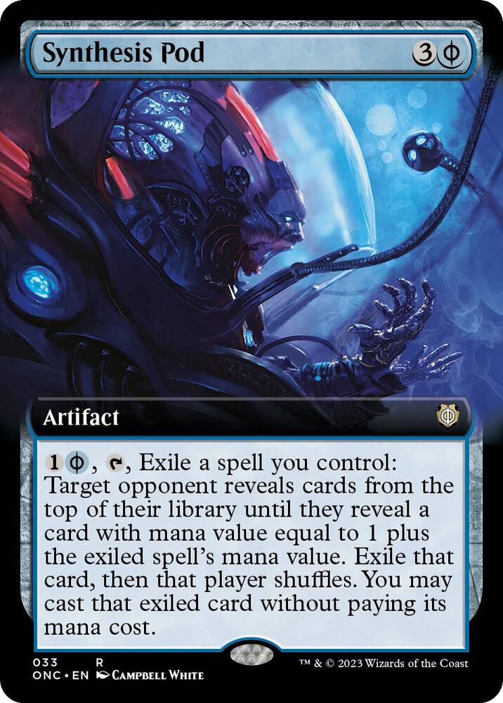 Synthesis Pod (Extended Art) 33 card from Commander: Phyrexia: All Will Be One
