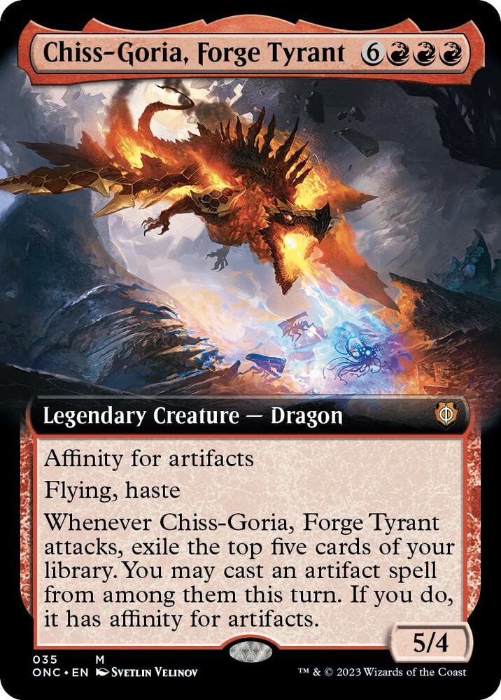 Chiss-Goria, Forge Tyrant (Extended Art) 35 card from Commander: Phyrexia: All Will Be One