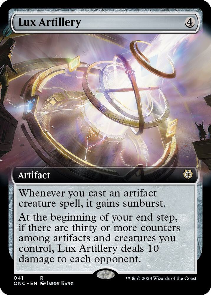 Lux Artillery (Extended Art) 41 card from Commander: Phyrexia: All Will Be One