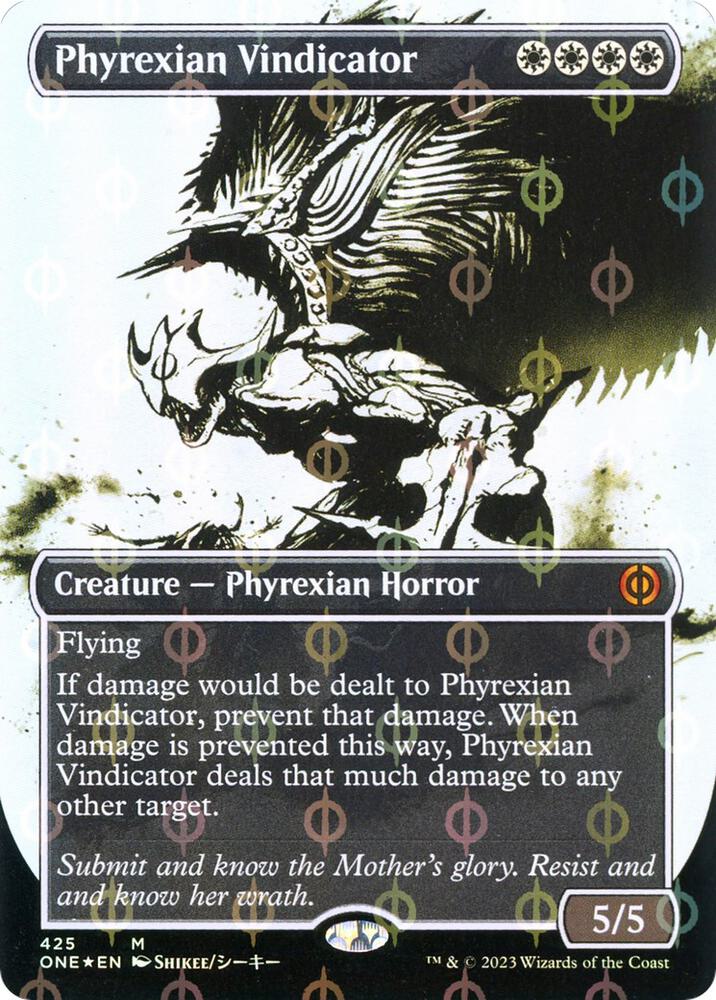 Phyrexian Vindicator (Showcase) (Step-and-Compleat Foil) 425 card from Phyrexia: All Will Be One
