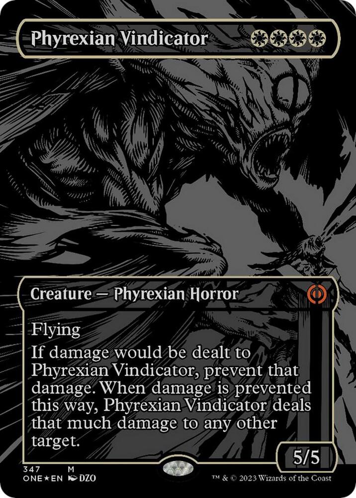 Phyrexian Vindicator (Oil Slick Raised Foil) 347 card from Phyrexia: All Will Be One