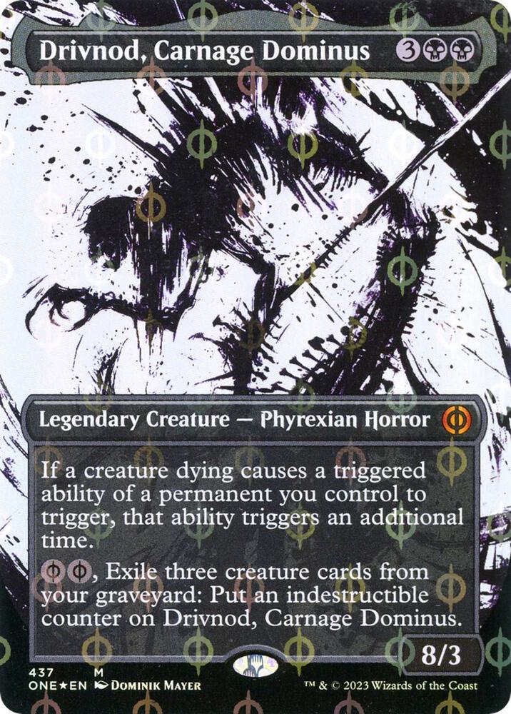 Drivnod, Carnage Dominus (Showcase) (Step-and-Compleat Foil) 437 card from Phyrexia: All Will Be One