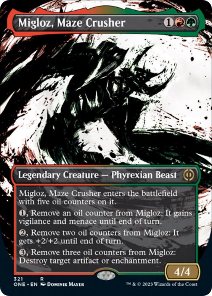 Migloz, Maze Crusher (Showcase) 321 card from Phyrexia: All Will Be One