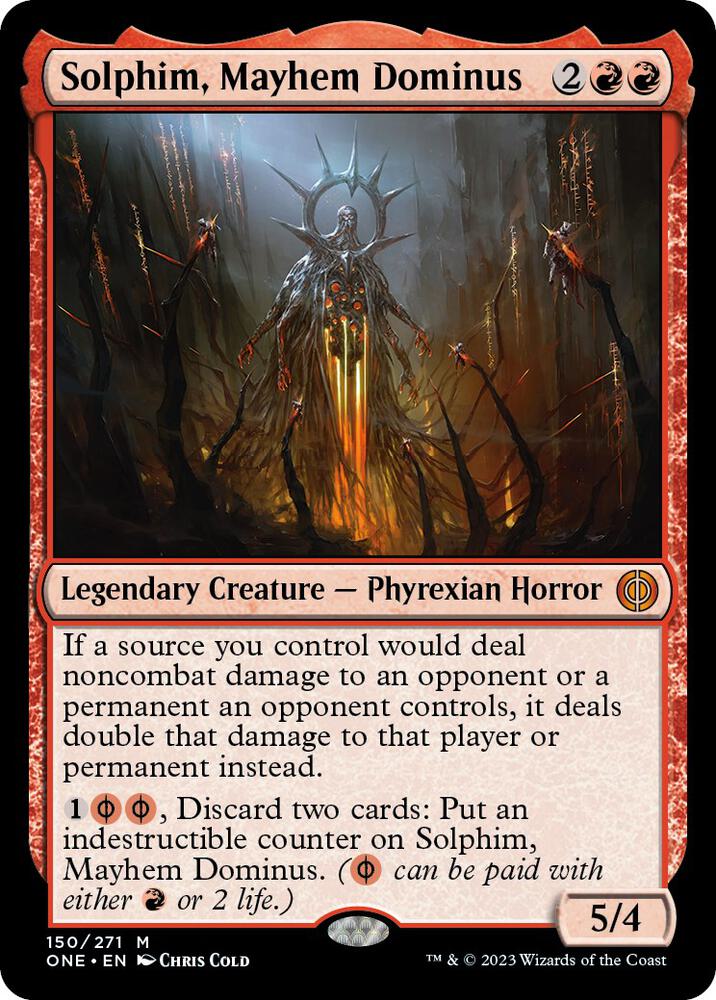Solphim, Mayhem Dominus 150 card from Phyrexia: All Will Be One
