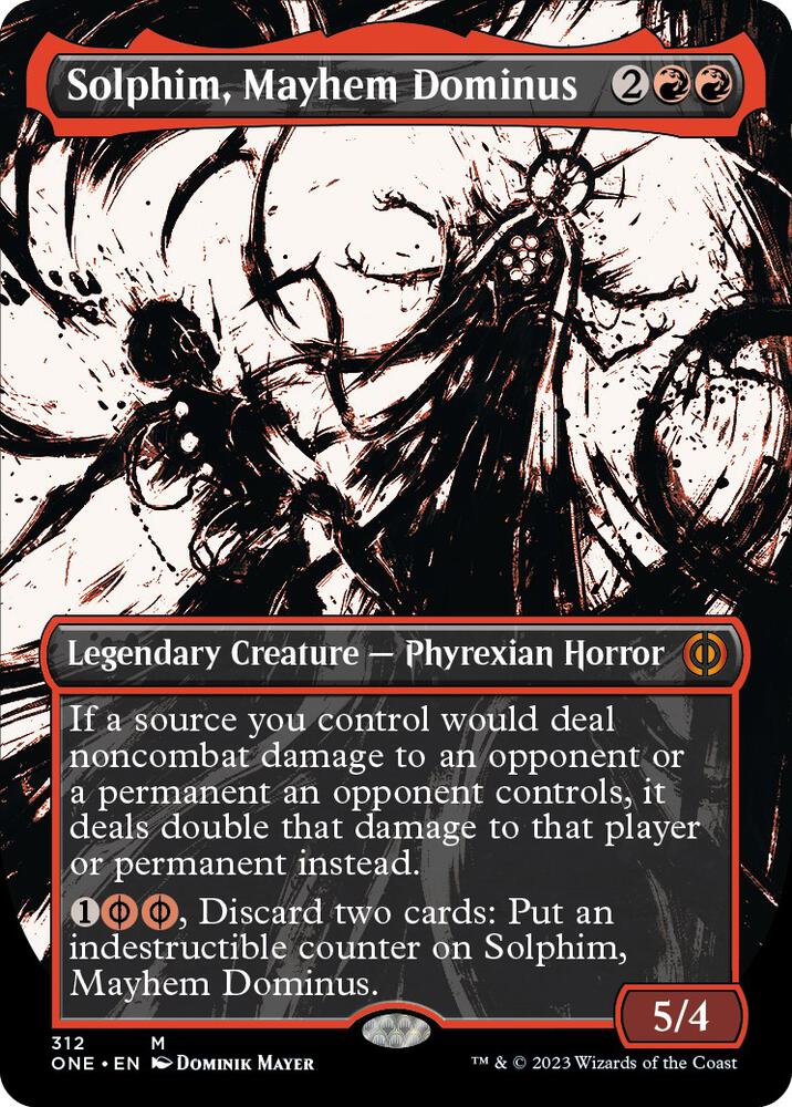 Solphim, Mayhem Dominus (Showcase) 312 card from Phyrexia: All Will Be One