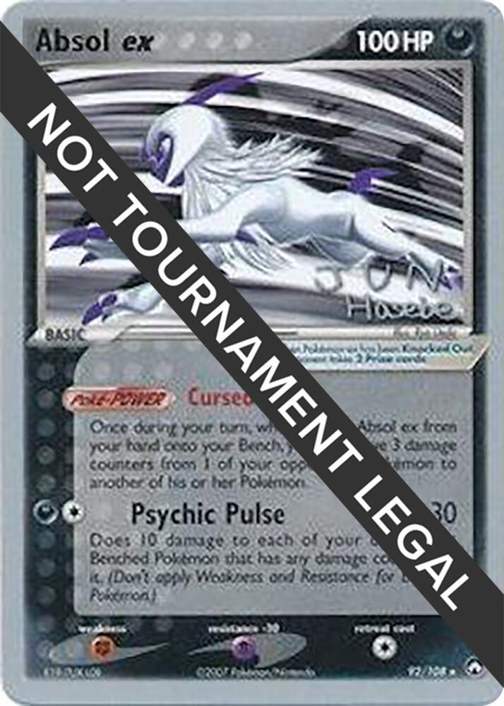 Absol ex - 2007 (Jun Hasebe) 92/108 card from World Championship Decks