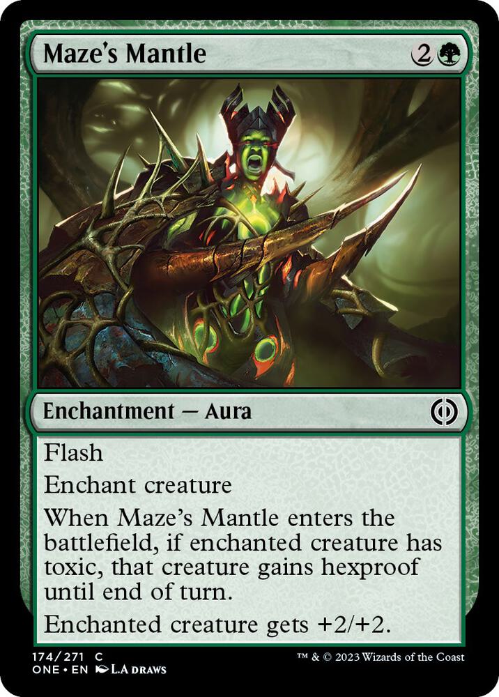 Maze's Mantle 174 card from Phyrexia: All Will Be One