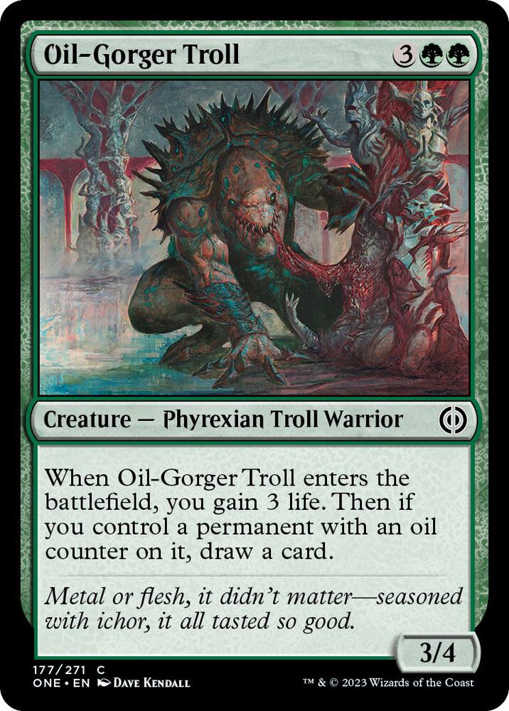 Oil-Gorger Troll 177 card from Phyrexia: All Will Be One