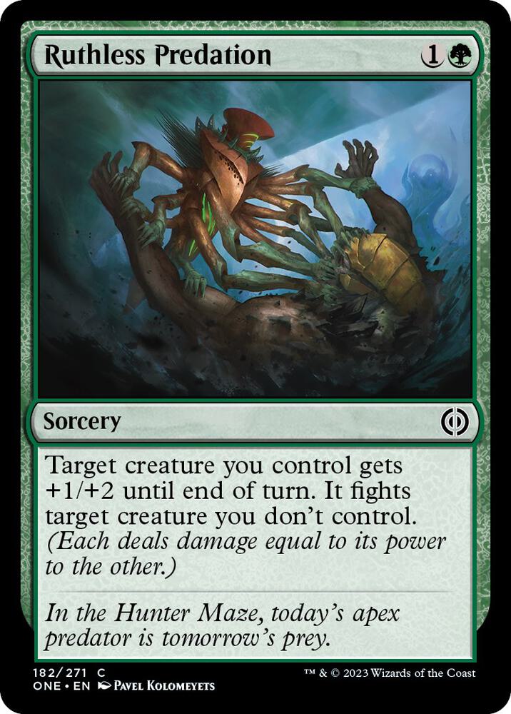 Ruthless Predation 182 card from Phyrexia: All Will Be One