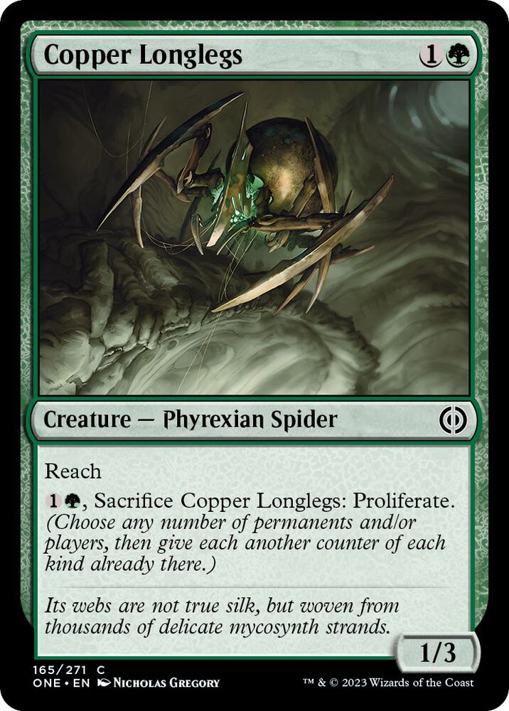 Copper Longlegs 165 card from Phyrexia: All Will Be One