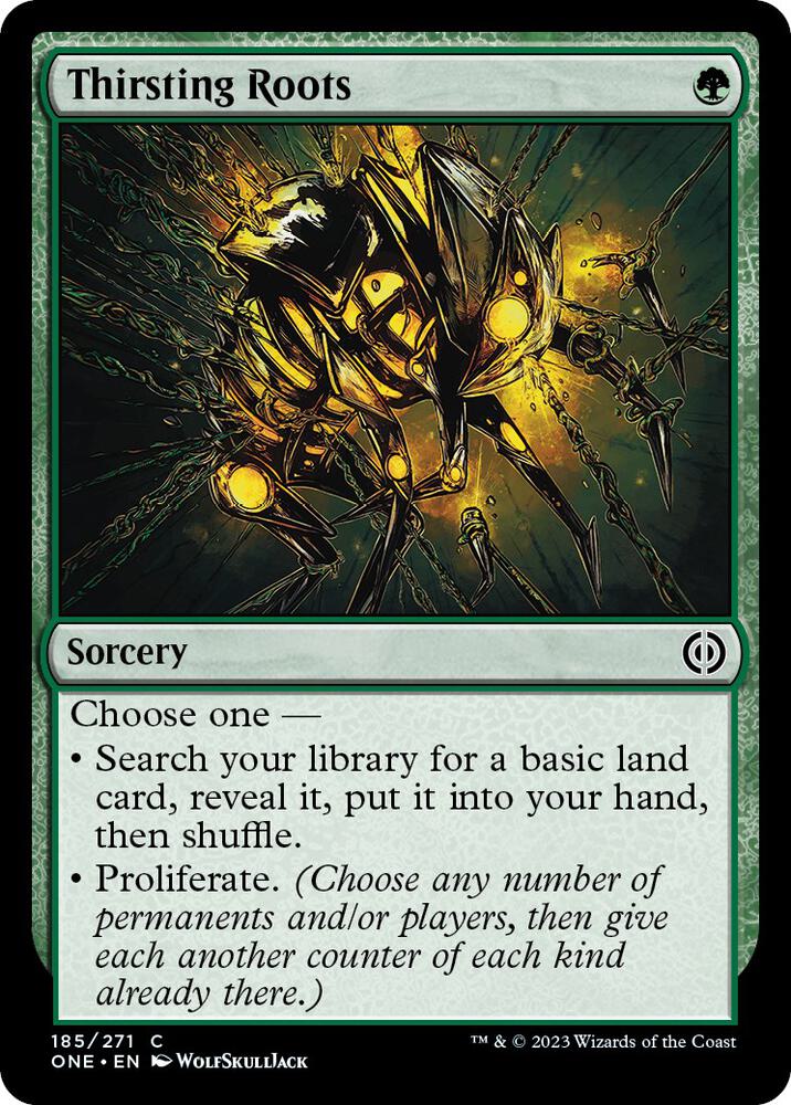Thirsting Roots 185 card from Phyrexia: All Will Be One