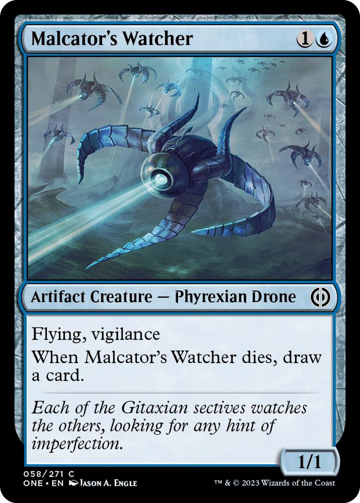 Malcator's Watcher 58 card from Phyrexia: All Will Be One