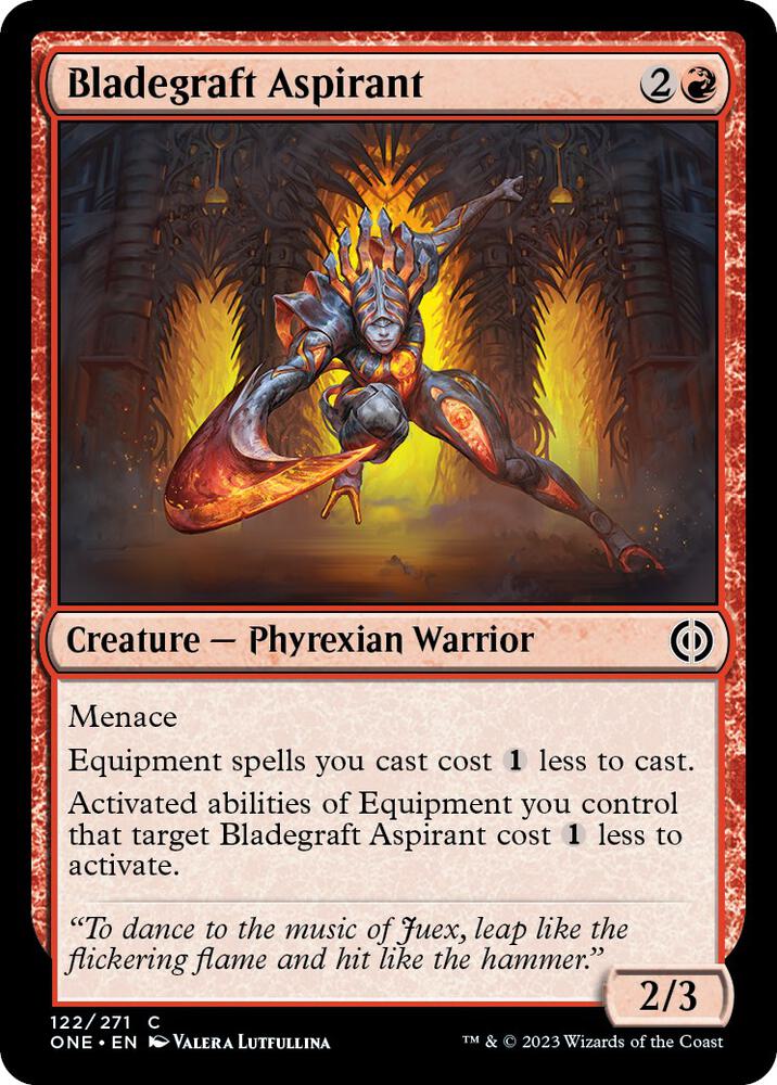 Bladegraft Aspirant 122 card from Phyrexia: All Will Be One