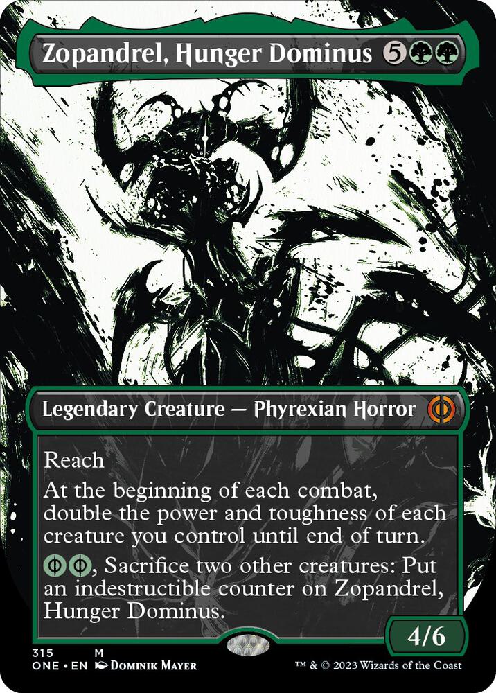 Zopandrel, Hunger Dominus (Showcase) 315 card from Phyrexia: All Will Be One