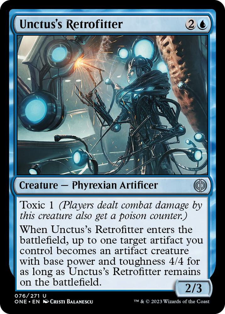 Unctus's Retrofitter 76 card from Phyrexia: All Will Be One