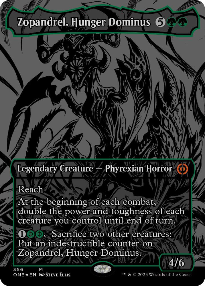 Zopandrel, Hunger Dominus (Oil Slick Raised Foil) 356 card from Phyrexia: All Will Be One