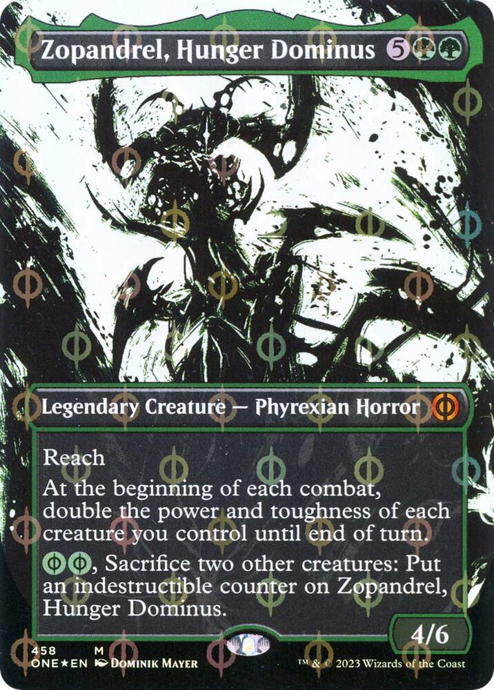 Zopandrel, Hunger Dominus (Showcase) (Step-and-Compleat Foil) 458 card from Phyrexia: All Will Be One