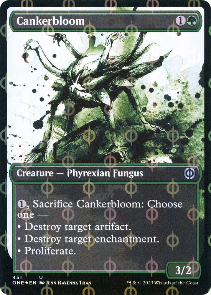 Cankerbloom (Showcase) (Step-and-Compleat Foil) 451 card from Phyrexia: All Will Be One