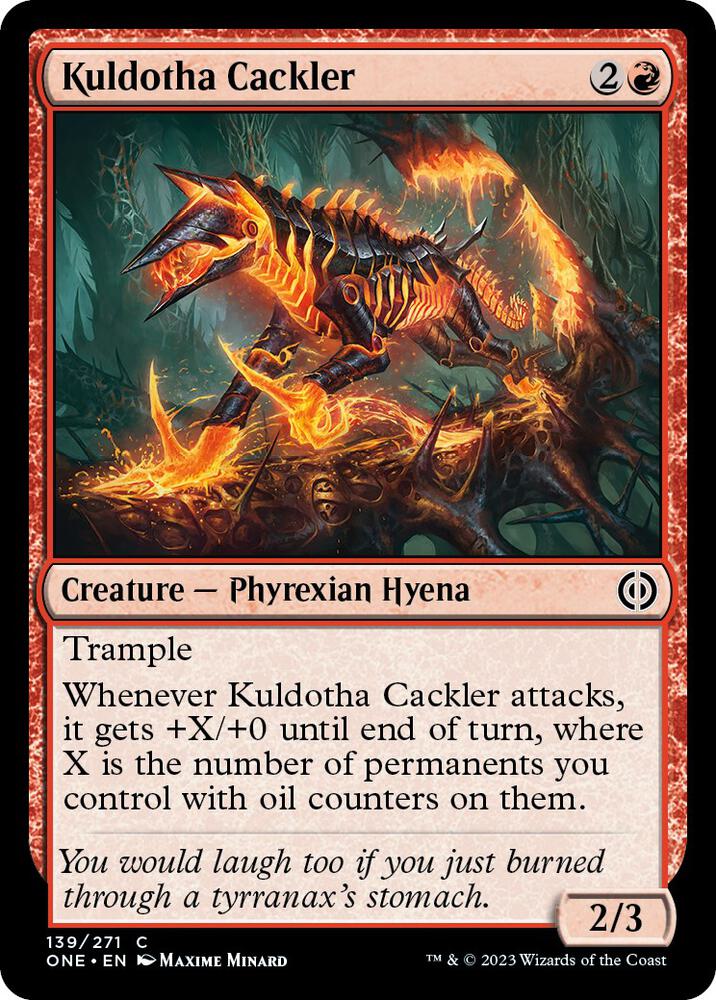 Kuldotha Cackler 139 card from Phyrexia: All Will Be One
