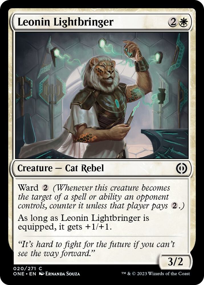 Leonin Lightbringer 20 card from Phyrexia: All Will Be One